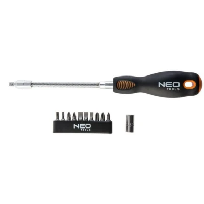 Abbildung von NEO TOOLS 04 212 Bit Schraubendreher 12 SL5, SL6, SL7, PH1, PH2, PH3, PZ1, PZ2, T15, T20 Schlitz, Kreuzschlitz (PH), Pozidriv (PZ), Innen Torx