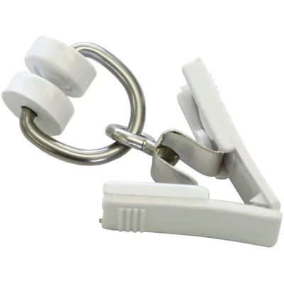 Abbildung von GARDINIA Gardinenring &quot;T Rollringe mit Klammer&quot;, (20 St.), Serie T Schiene