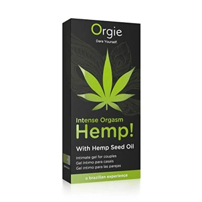 Abbildung von Orgie Stimulationsgel Hemp! Intense Orgasm Intimate Gel for Couples, Flasche mit 15ml, vibrierendes und prickelndes