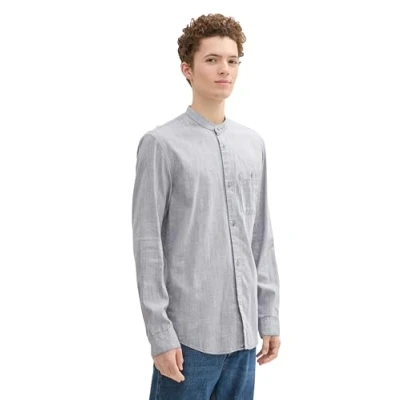 Abbildung von TOM Tailor Denim Hemd, Herren, Größe: Medium, Navy white structure
