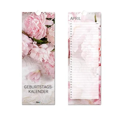 Abbildung von Platzset, Geburtstagskalender Motiv Pfingstrose I 105 x 297 mm Immerwährend I, younikat