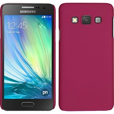 Abbildung von PhoneNatic case kompatibel mit Samsung Galaxy A3 (A300) Hülle pink gummiert Hard + 2 Schutzfolien