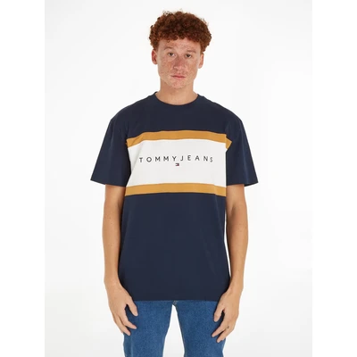 Abbildung von Tommy Jeans TEE Tshirt print, Herren, Größe: Small, Dark night navy