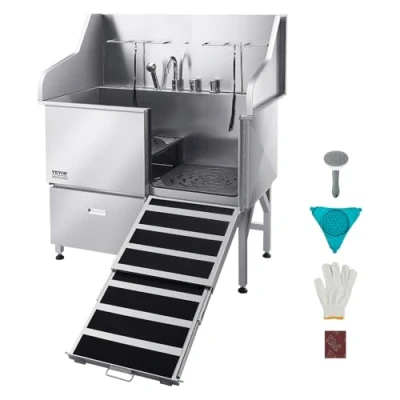 Abbildung von VEVOR Hundepflegewanne Hundewaschstation mit rechter Tür 1275x795x1435mm