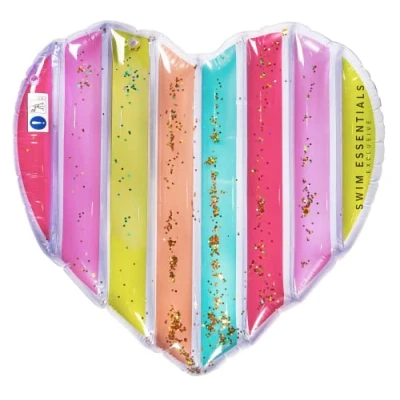 Abbildung von Swim Essentials Luftmatratze Herz Regenbogen 150 x 100 cm