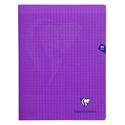 Abbildung von Clairefontaine 373311C Schulheft /Heft Mimesys DIN A4+ 24x32 cm, 24 Blatt 90g, französische Lineatur, Einband aus PP, geheftet, Violett, 1 Stück