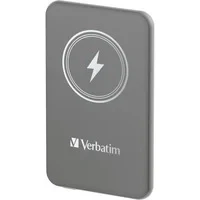 Abbildung von Verbatim Magnetic Power Bank 5000 mAh, Wireless Charger 15 W, 20 W PD per USB C, Powerbank klein und magnetisch für iPhone 15, 14, 13, 12, Pro, Max, Samsung, iPad, grau