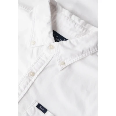 Abbildung von Superdry Oxford Short Sleeve Hemd, Herren, Größe: Medium, White denim