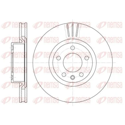 Abbildung von REMSA 6339.10 Bremsscheibe Vorderachse 296, 296 28 5 Belüftet HYUNDAI: H 1 Travel, Cargo, / Starex MPV, OPEL: Omega B Caravan