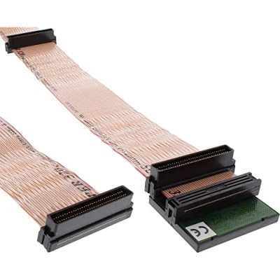Abbildung von InLine® SCSI U320 Flachbandkabel, 68pol, für 4 Geräte, mit Terminator, 1,33m