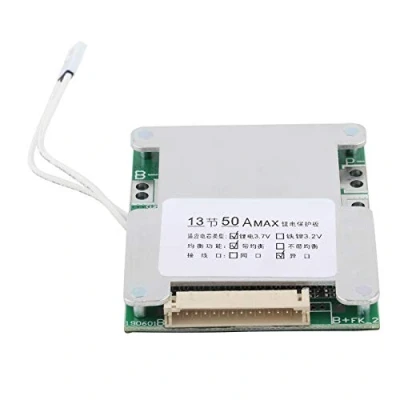 Abbildung von Schutzkarte für Lithium Akku, PCB BMS, Akkuschutzplatte, 13S, 50 A, mit ausgeglichener Ladung, Kurzschlussschutzmodul