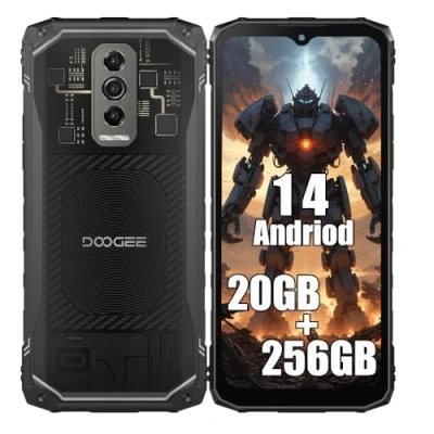 Abbildung von DOOGEE Blade 10 Ultra Smartphone ohne Vertrag (2024), 20GB + 256GB, 10.7mm Thin Simlockfreie Handys, Robustes 4G, 50MP Kamera 8MP Outdoor Handy, 5150mAh Akku, Android 14, 6.56 Zoll, NFC/Fingerprint