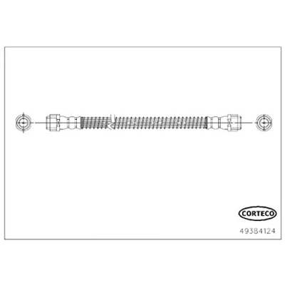 Abbildung von CORTECO 49384124 Bremsschläuche 315mm M10X1 VOLKSWAGEN: Amarok Pickup, Pritsche / Fahrgestell