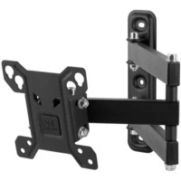 Abbildung von One For All TV Wandhalterung Schwenkbar 180 / Neigbar Ausziehbar Fernseher Halterung LED LCD Plasma Flachbildfernseher 13 bis 27 Zoll VESA 75x75 und 100x100 max. 30 kg Schwarz WM2151
