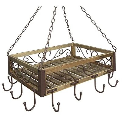 Abbildung von Ambiente Haus Hängekorb &quot;Topfhänger aus gebranntem Holz/Eisen&quot;, (1 St.)