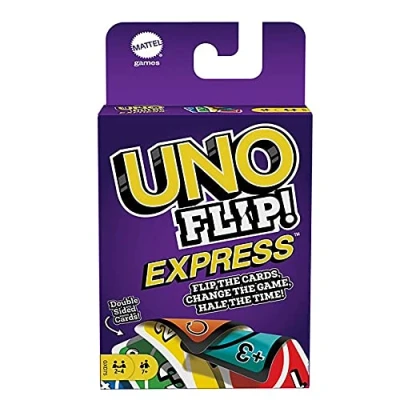 Abbildung von Montegoni Spielwelt Uno Spiele Flip, (UNO Kartenspiel für die Familie, Reisespiel oder Spiel Erwachsene, Kinder und Familie Karte Brettspiel lustige Geschenke), Doppelseitige Karten,für 2 10 Spieler