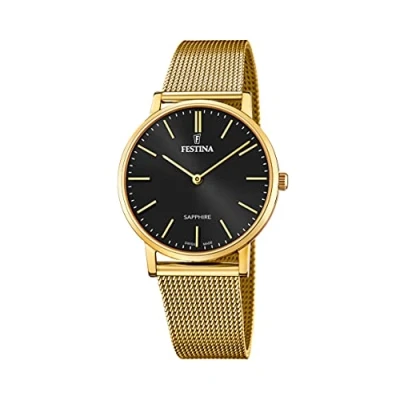 Abbildung von Festina Uhr Für Herren F20022/3 Swiss Made Gold Edelstahl Case GoldEdelstahl Band