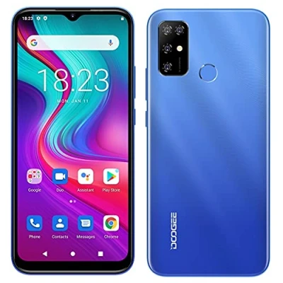 Abbildung von Android 11 Handy ohne Vertrag DOOGEE X96 PRO, Octa Core 4GB + 64GB, 5400mAh Akku, 13MP Quad Kamera, 6,52 &#039;&#039; Wassertropfenbildschirm, Smartphone DUAL SIM SD(3 Steckplätze), Fingerabdruck Blau