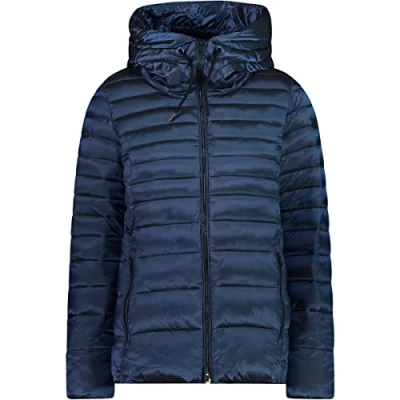 Abbildung von CMP Damenjacke aus recyceltem Polyester mit fester Kapuze, blaue Tinte, D34