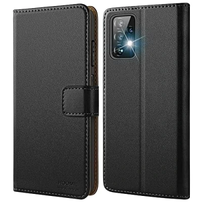 Abbildung von HOOMIL MagFlip Hülle für Samsung Galaxy A52 5G/4G/A52s 5G, [Erstklassige Handwerk] Premium Leder Klappbar Handyhülle Schutzhülle Schwarz