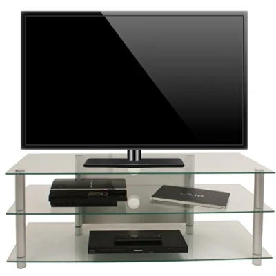 Abbildung von VCM TV Board Möbel Sideboard Fernseh Rack Alu Glas Zumbo