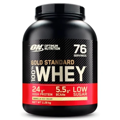 Abbildung von OPTIMUM NUTRITION Gold Standard Whey 2273g Dose / Vanilla Ice Cream