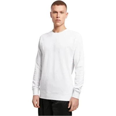 Abbildung von Build Your Brand Mens BY010 Light Crew Sweatshirt Sweater, White, XS