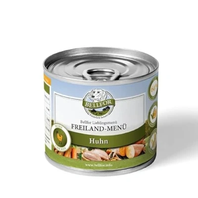 Abbildung von Bellfor Hundefutter Nass mit Huhn Freiland Menü 200 g
