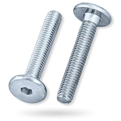 Abbildung von HEXATON Flachkopfschrauben mit Innensechskant M6 x 40 mm Vollgewinde 100 Stück Stahl verzinkt Möbelschrauben Flackhopf