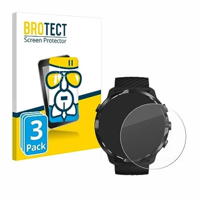 Abbildung von BROTECT Schutzglas für Suunto 7 (3 Stück) Schutzfolie Panzer Folie Glas [Extrem Kratzfest 9H, Anti Fingerprint, Ultra Transparent]