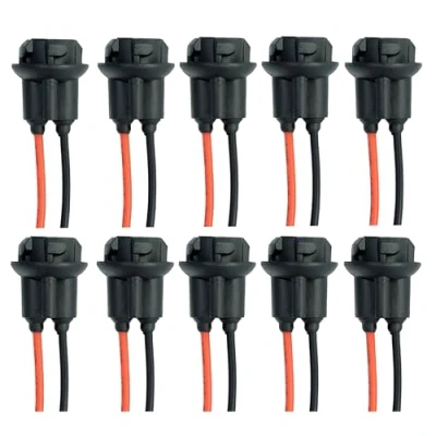 Abbildung von L &amp; P Car Design 10x T10 W5W Fassung Stecker Lampenfassung Standlicht Parklicht Glas Sockel Glassockel Stecksockel W3W WY5W W2,1X9,5D für Lampen Glühlampen Glühbirnen