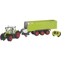 Abbildung von Happy People RC Traktor Claas Axion 870 + Anhänger Cargos 9600, mit Spurjustierung und Licht