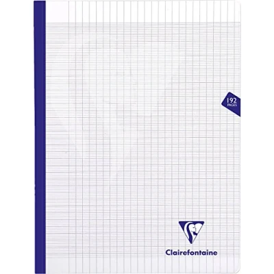 Abbildung von Clairefontaine 399341C Kladde / Notizbuch Heft Mimesys mit Fadenbindung, DIN A4+ 24x32 cm, 96 Blatt 90g, französische Lineatur, Einband aus PP, Transparent, 1 Stück