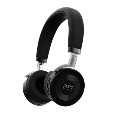 Abbildung von Puro Sound Labs JuniorJam Plus Lautstärkebegrenzende Kopfhörer für Kinder, sicherer Audio Schutz Gehör Einstellbare Bluetooth Tablets, Smartphones, PCs (Schwarz)