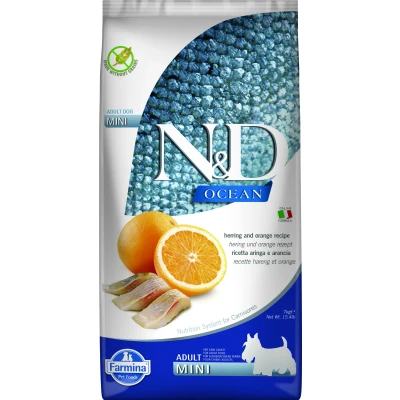 Abbildung von N&amp;D OCEAN DOG Adult Mini Herring &amp; Orange varianten 7 kg