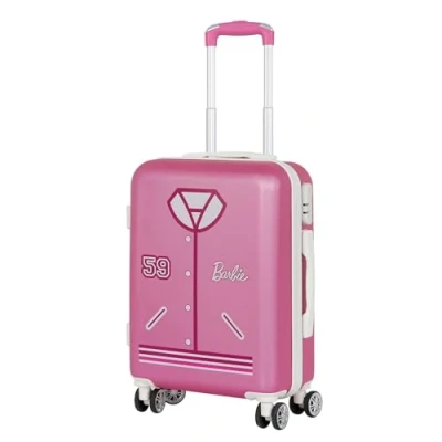 Abbildung von Barbie Varsity ABS 4 Rad Kabinenkoffer, Rosa, 20 x 38 55cm, Kapazität 27 L