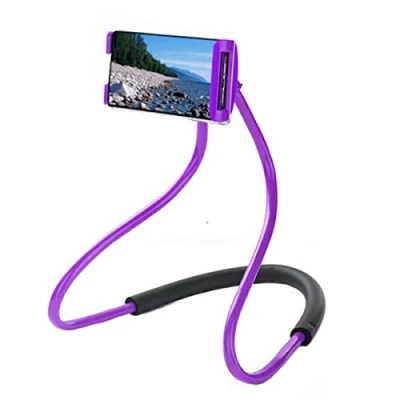 Abbildung von Moxamo Neck Phone Holder,Flexible Handy Halterung Universal Lazy Handyhalter 360 Grad Drehung Multifunktionaler Halter Ständer for Smartphones (Violett)