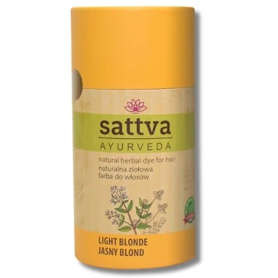 Abbildung von Natürliche Haarfarbe Doppelte Portion von Sattva Ayurveda: Henna für Allergiker Bio Pflanzenhaarfarbe Naturhaarfarbe, Volumen und Glanz ECOCERT (Hellblond)