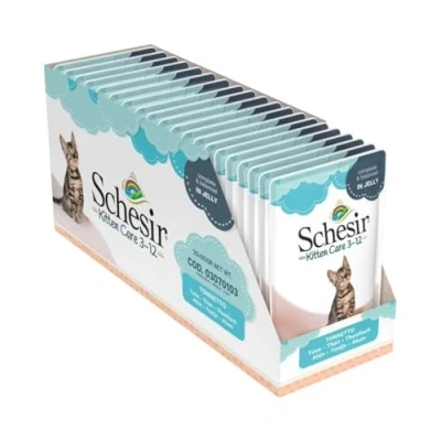Abbildung von Schesir Cat Kitten Thunfisch, Katzenfutter nass für Kätzchen, 20 Beutel x 85 g