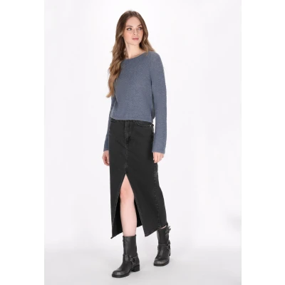 Abbildung von Dreimaster Strickpullover, Damen, Größe: XS/S, Grey blue