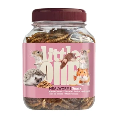 Abbildung von Little One Mehlwürmer 70 g Ergänzungsfuttermittel für Hamster, Ratten, Mäuse und Igel Zur Unterstützung des Wohlbefindens Hoher Proteingehalt natürliche Instinkte