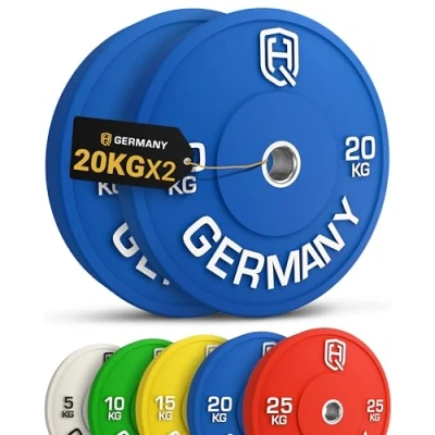 Abbildung von HQ Germany® Olympic Bumper Plates 50mm Paar/Set 5 25kg Studio Qualität