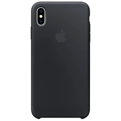 Abbildung von Apple iPhone Xs Max Hülle Silikon Original Soft Case/Backcover Handyhülle Schwarz