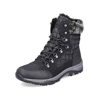 Abbildung von Rieker Snowboot/Winterstiefel, Damen, Größe: 37, Schwarz Schuhe