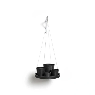 Abbildung von Ecopots hängende Untertasse 36 cm dunkelgrau