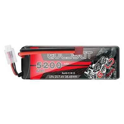 Abbildung von GOLDBAT 2S RC LiPo Battery 7.4V 60C 5200mAh Hardcase Pack Avec Deans T Plug Pour Car Evader Truggy Buggy Helicopter BX Auto Truck Hobby (5200 2S60C 1pack)