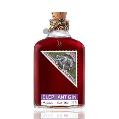 Abbildung von Elephant Sloe Gin mit Maasai Glasperlen Leicht süß und feinfruchtig Perfekt pur auf Eis, als &amp; Tonic Cocktail Mixer für Negroni 35% vol., 500ml