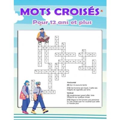 Abbildung von Jeux de Mots Croisés Éducatifs pour Ados (12 ans et plus) Fléchés Enfants