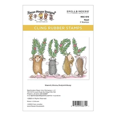 Abbildung von Spellbinders Noel Cling Gummistempel Set aus der House Mouse Holiday Collection
