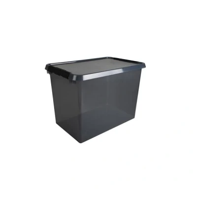 Abbildung von Sunware Comfort Line Aufbewahrungsbox 72 Liter 60 x 40 42 cm transparent grau/schwarz